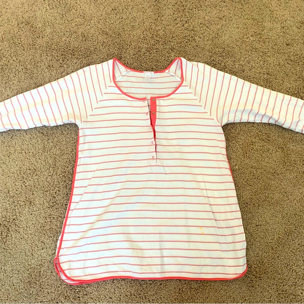 LAKE Pima Maternity Long-sleeve Set in Rose (M)